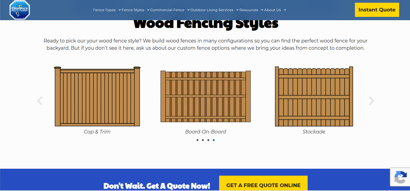 Shadow Box wood fence example